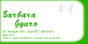 barbara gyuro business card